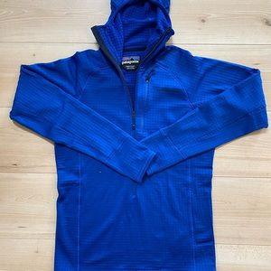 Patagonia grid fleece - 3/4 zip hoodie. Royal blue, excellent condition. R1